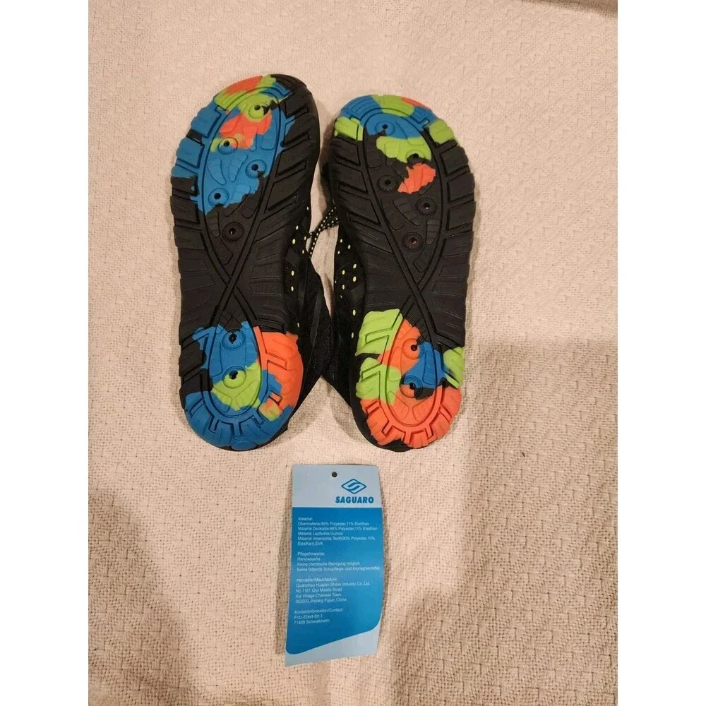 Sport D Mishansa Black Water Shoes With Multicolor Soles Size 36